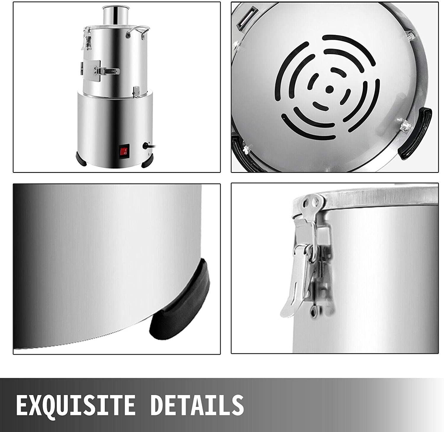 VBENLEM 110V Whole Garlic Peeling Machine Electric 25KG/H 200W Automatic Stainless SS for House-Biz