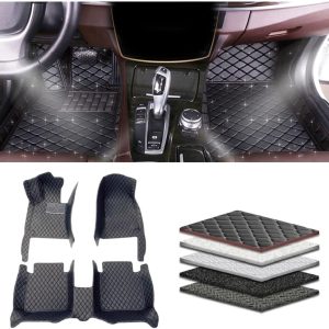 Car Floor Mats, for Hyundai Genesis G70 2017-2023 Mats, All Weather Waterproof Non-Slip (Black)