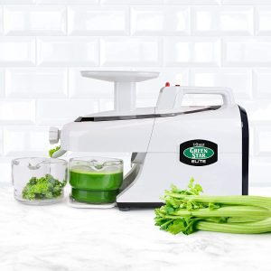 Masticating Slow Juicer, Jumbo, White-Greenstar GSE-5000 Cold Press Co