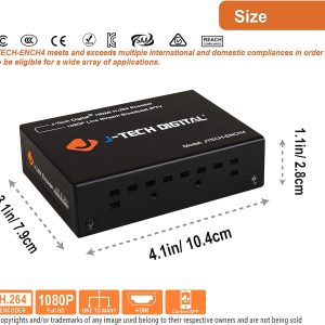 J-Tech Digital H.264 IPTV HDMI Video Encoder 1080P 60Hz for Live Stream Broadcast